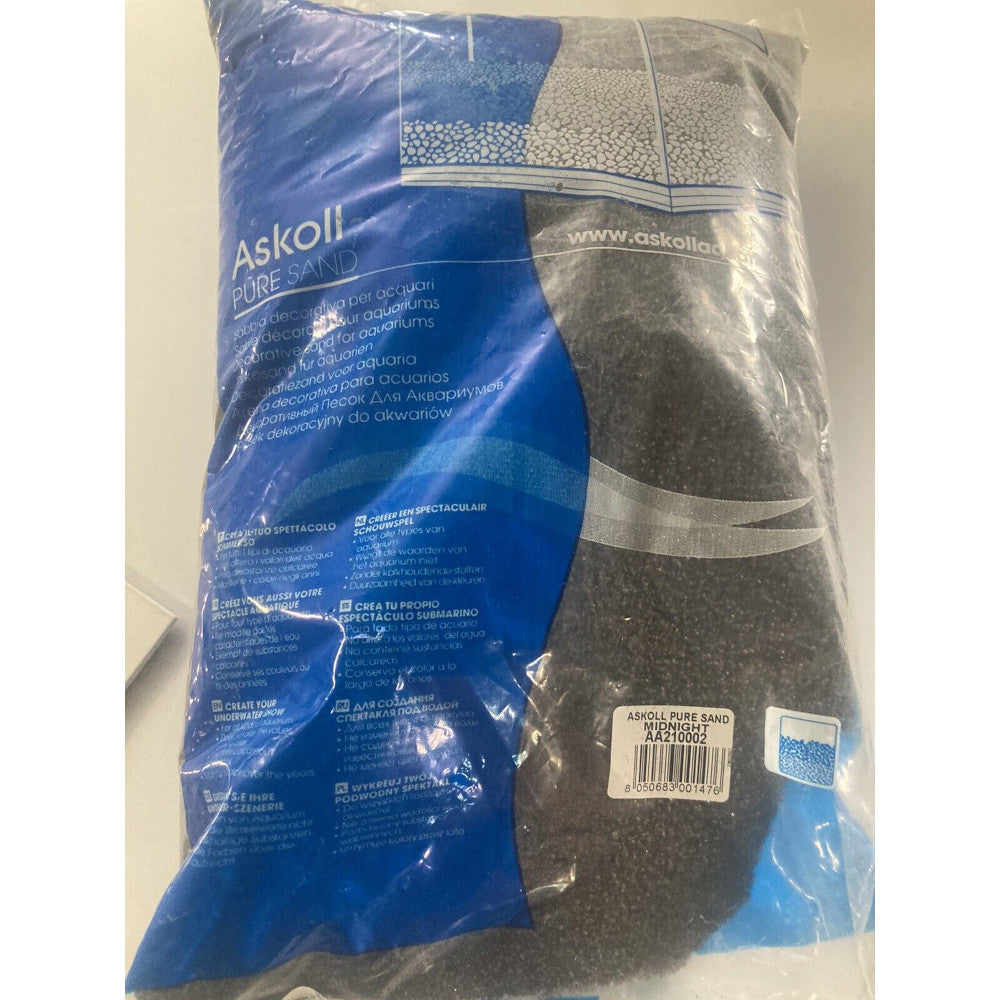 Askoll Pure Sand Midnight Sabbia Nera Acquario 4 Kg Askoll Pure Sand Midnight Sabbia Nera Acquario 4 Kg